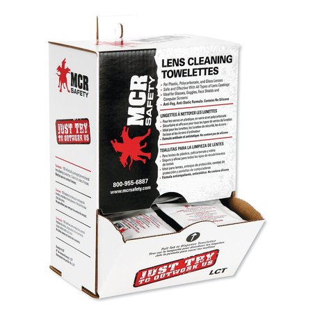 MCR SAFETY Lens Cleaning Towelettes, PK1000 LCT